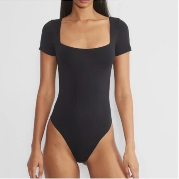 Aritiza Contour Squareneck Short Sleeve Bodysuit - Picture 1 of 4